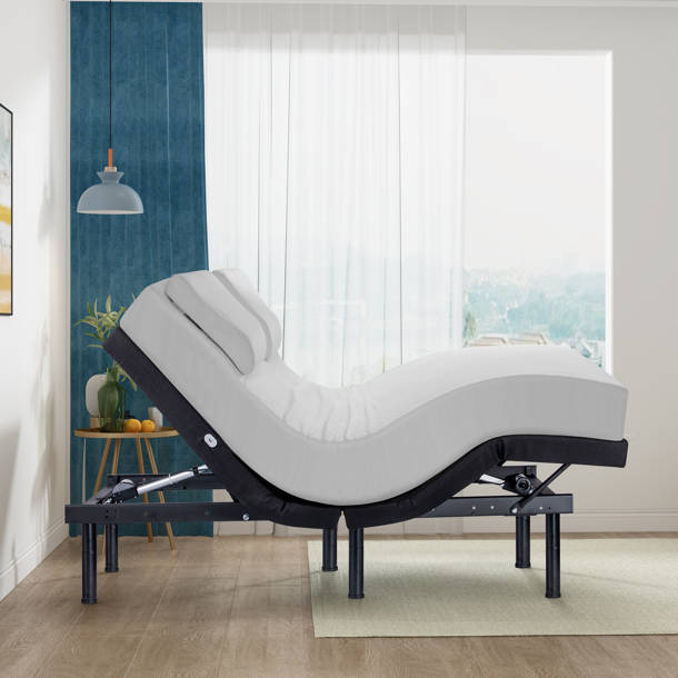 Alwyn Home Mosley Massaging Zero Gravity Adjustable Bed with Wireless